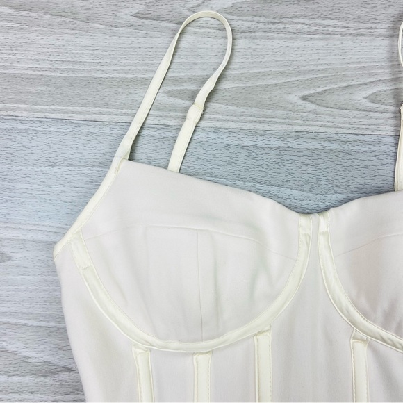 Reformation Rosetta Top Fior Di Latte Bustier Size 4 Sweetheart Neckline - Picture 10 of 16